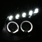 Coolstuffguru Compatible with Infiniti G35 Dual Halo Led 2Dr Coupe Black Projector Headlights