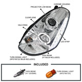 Coolstuffguru Compatible with Infiniti G35 sedan smd Led Halo Clear Projector Headlights