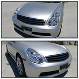 Coolstuffguru Compatible with Infiniti G35 sedan smd Led Halo Clear Projector Headlights