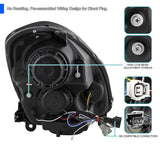 Coolstuffguru Compatible with Infiniti G35 sedan smd Led Halo Clear Projector Headlights