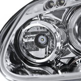 Coolstuffguru Compatible with Volkswagen Golf Rabbit Jetta Clear Chrome Halo Led Projector Head Lights