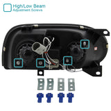 Coolstuffguru Compatible with Golf MK3 Halo Projector Headlights Black+Clear Bumper Fog Lamps