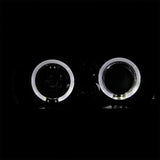 Coolstuffguru Compatible with Volkswagen Golf Single Beam Glossy Blk Housing Smk Lens Halo Led Proj Headlights