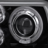 Coolstuffguru Compatible with Volkswagen Golf Single Beam Glossy Blk Housing Smk Lens Halo Led Proj Headlights