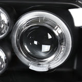Coolstuffguru Compatible with Golf MK3 Halo Projector Headlights Black+Clear Bumper Fog Lamps