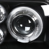 Coolstuffguru Compatible with Volkswagen Golf Mk3 Black Dual Halo Led Projector Head Lights