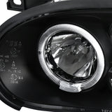 Coolstuffguru Compatible with Volkswagen Golf Mk3 Black Dual Halo Led Projector Head Lights