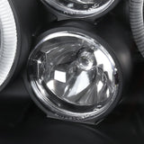 Coolstuffguru Compatible with Volkswagen Golf Mk3 Black Dual Halo Led Projector Head Lights