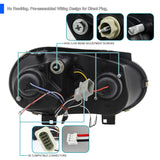 Coolstuffguru Compatible with VW Golf GTI Black LED DRL Projector Headlights+Bumper Side Markers