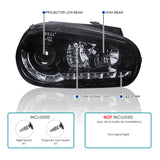 Coolstuffguru Compatible with Volkswagen Golf Hatchback R8 Style Led Projector Headlights Smoked