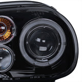 Coolstuffguru Compatible with Volkswagen Golf Dual Halo Glossy Black Projector Headlights