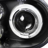 Coolstuffguru Compatible with Volkswagen Golf MK4 Dual Halo Black Projector Headlights