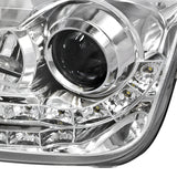 Coolstuffguru Compatible with Volkswagen Jetta R8 Led Style Chrome Projector Headlights