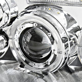 Coolstuffguru Compatible with Volkswagen Jetta Chrome Clear Halo Led Projector Head Lights W/Fog