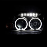 Coolstuffguru Compatible with 99-05 Jetta Bora Mk4 Black LED Halo Projector Headlights+H1 6000K HID Kit