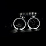 Coolstuffguru R8 Style Projector Head Lights+ Fog Lamps Glossy Black Compatible with Volkswagen Bora Jetta Mk4 1999-2005 L+R Pair Head Light Lamp Assembly