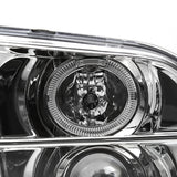 Coolstuffguru Compatible with Ford Mustang Chrome Clear Led Halo Projector Headlights