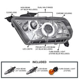 Coolstuffguru Compatible with Ford Mustang LED Halo Projector Headlights