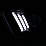 Coolstuffguru Compatible with Ford Mustang Sequential LED Signal & Light Bar Jet Black Projector Headlights Pair