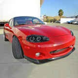 Coolstuffguru Compatible with Mazda Miata Se Ls Glossy Black Housing Smoked Lens Halo Proj Headlights