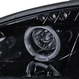 Coolstuffguru Compatible with Mazda Miata Se Ls Glossy Black Housing Smoked Lens Halo Proj Headlights