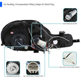 Coolstuffguru Compatible with Dodge Plymouth Neon Black Dual Halo Led Projector Headlights Parking Lights 1Pc