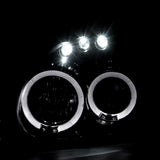 Coolstuffguru Compatible with Dodge Neon Plymouth Es Acr Rt Glossy Black Halo Led Projector Headlights