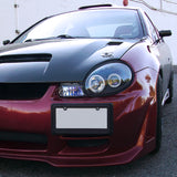 Coolstuffguru Compatible with Dodge Plymouth Neon Black Dual Halo Led Projector Headlights Parking Lights 1Pc