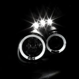 Coolstuffguru Compatible with Dodge Plymouth Neon Black Dual Halo Led Projector Headlights Parking Lights 1Pc