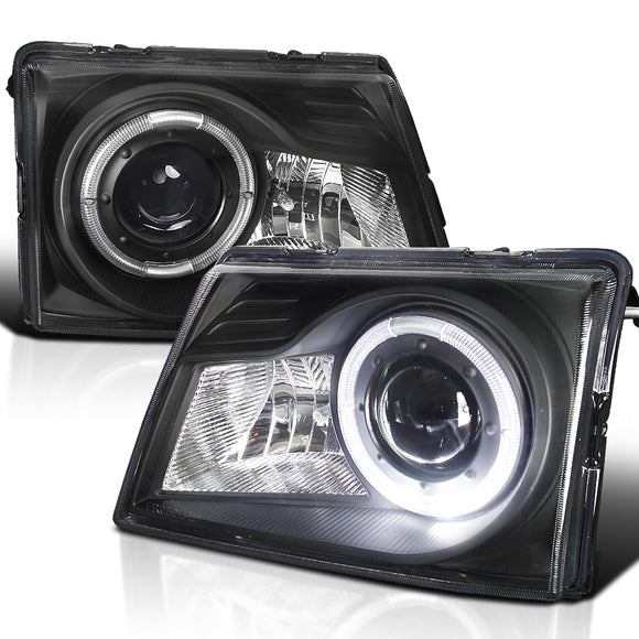 Coolstuffguru Compatible with Ford Ranger Black Clear Halo Projector Headlights