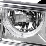 Coolstuffguru Compatible with Chevy S10 Blazer Pickup Chrome Halo SMD LED Projector Headlights