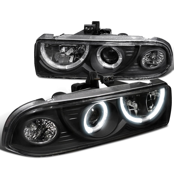 Coolstuffguru Compatible with Chevy S10 Pick Up Ss Ls Zr2 Blazer Black Halo Projector Headlights