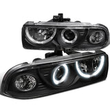 Coolstuffguru Compatible with Chevy S10 Pick Up Ss Ls Zr2 Blazer Black Halo Projector Headlights