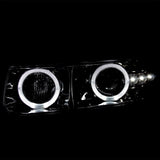 Coolstuffguru Compatible with Chevy Silverado Tahoe Suburban Chrome Halo LED Projector Headlights