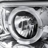 Coolstuffguru Compatible with Chrome Chevy Silverado LED Halo Projector Headlights+Bumper Lights+Fog Lamps