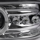 Coolstuffguru Compatible with Chevy Silverado Tahoe Suburban Chrome Halo LED Projector Headlights