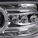 Coolstuffguru Compatible with Chevy Tahoe Suburban Clear LED Halo Projector Headlights+LED Bumper Lights