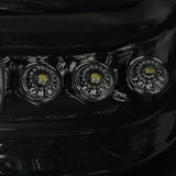 Coolstuffguru Compatible with Chevy Silverado Tahoe Suburban Smoke Halo LED Projector Headlights