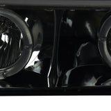 Coolstuffguru Compatible with Chevy Silverado Tahoe Suburban Smoke Halo LED Projector Headlights