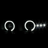 Coolstuffguru Compatible with Chevy Tahoe Suburban Black LED Halo Projector Headlights+LED Bumper Lights