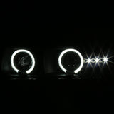 Coolstuffguru Compatible with Black Silverado SMD Halo Projector Headlight+Bumper Lamp+LED DRL Fog Lamp