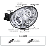 Coolstuffguru Compatible with Subaru Impreza Chrome Clear Projector Head Lights