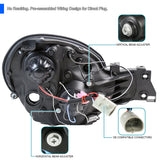 Coolstuffguru Compatible with Subaru Impreza Wrx Dual Halo Led Glossy Black Projector Headlights