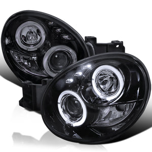 Coolstuffguru Compatible with Subaru Impreza Wrx Dual Halo Led Glossy Black Projector Headlights