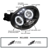 Coolstuffguru Compatible with Subaru Impreza Led Halo Black Projector Head Lights