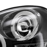 Coolstuffguru Compatible with Subaru Impreza Halo LED Black Projector Headlights+Chrome Clear Side Marker