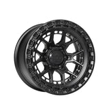 1 X Lock Off Road Commando 20X10 8X180 124.3 Hub 4.79 Offset Matte Black W Matte Black Ring Wheel Rim