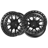 1 X Lock Off Road Commando 17X9 6X139.7 106.2 Hub 4.53 Offset Matte Black W Matte Black Ring Wheel Rim
