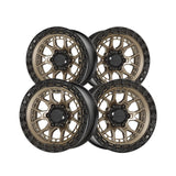 1 X Lock Off Road Commando 20X10 8X180 124.3 Hub 4.79 Offset Matte Bronze W Matte Black Ring Wheel Rim