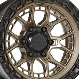 1 X Lock Off Road Commando 20X10 6X139.7 106.2 Hub 4.79 Offset Matte Bronze W Matte Black Ring Wheel Rim